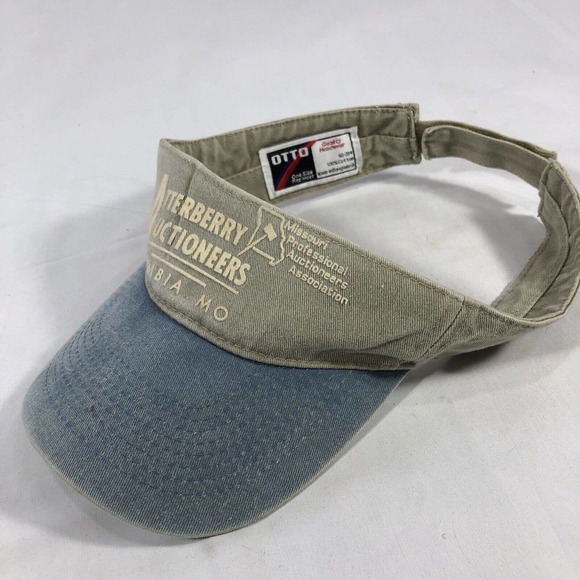Atterberry Auctioneers Columbia MO Visor Cap Hat Otto One Size Fits Most OSFM - Picture 3 of 12